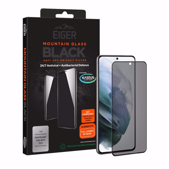 Picture of Eiger Eiger Mountain Glass Black Privacy Screen Protector 3D for Samsung Galaxy S22